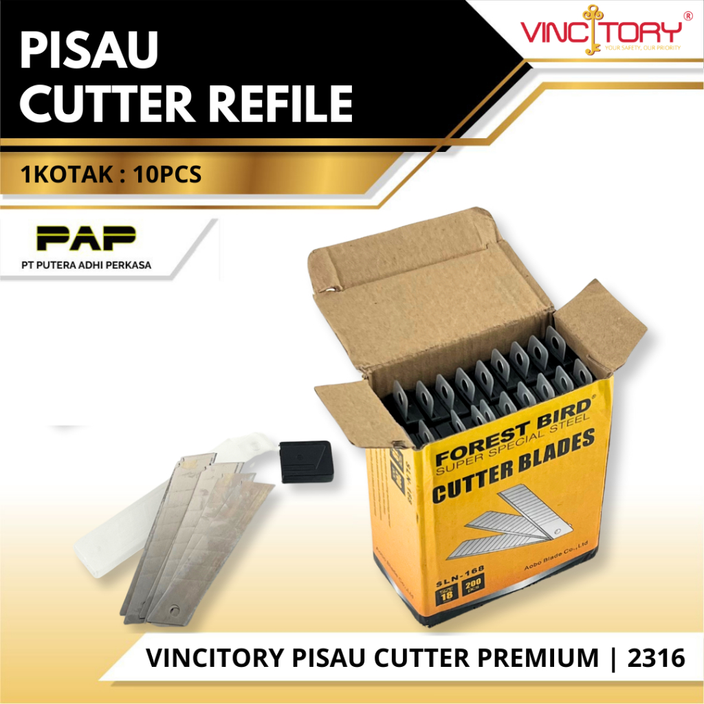 

1BOX ISI 10KOTAK Isi Refill cutter 18mm Isi Pisau Cutter
