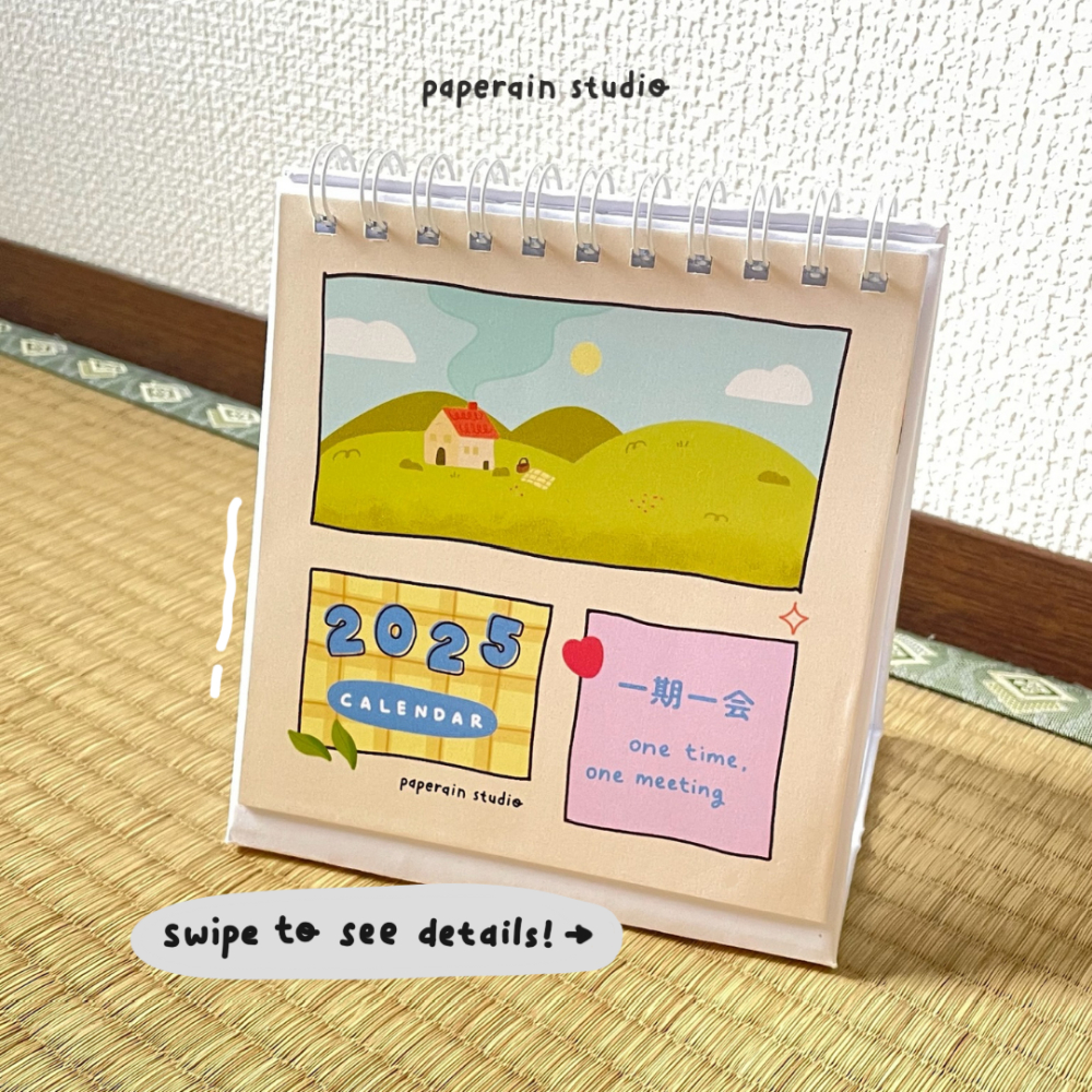 

PAPERAIN STUDIO 2025 Desk Calendar / Kalender Meja