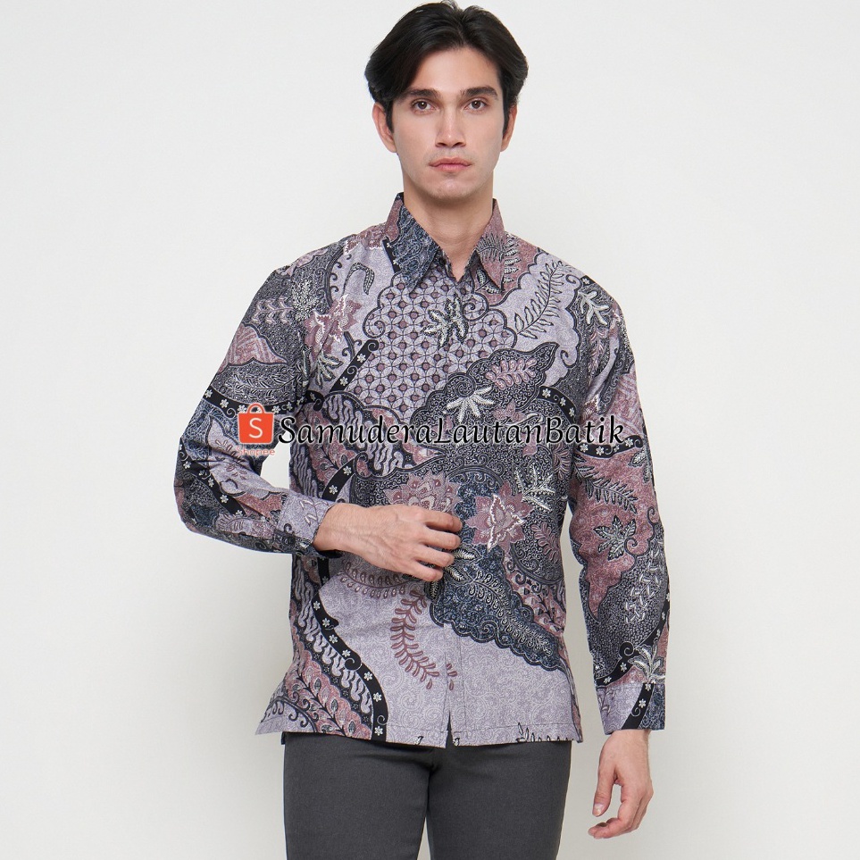 READY UKURAN JUMBOKemeja Batik Couple Ayah Anak Warna Ungu LilacBatik Couple KeluargaBatik Warna Ung