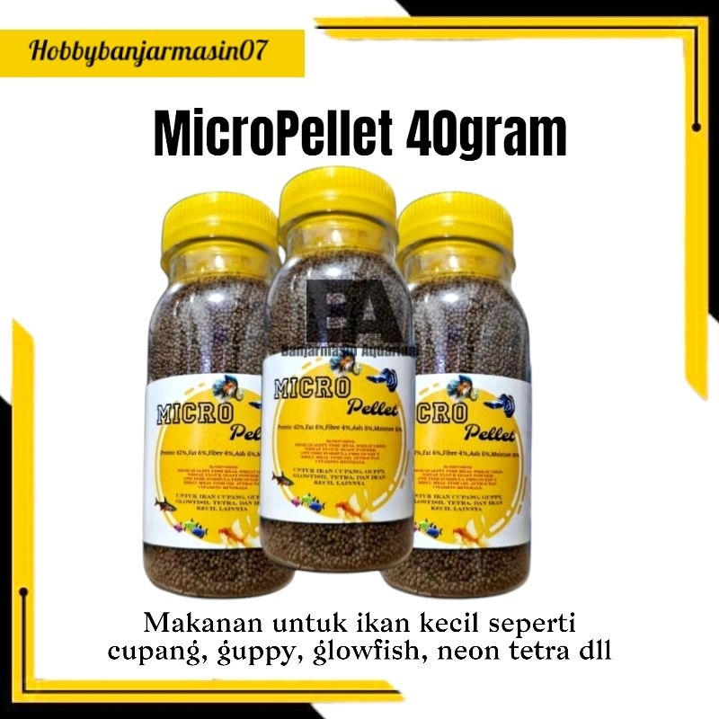 MICROVIT MICRO VIT PELET IKAN CUPANG GUPPY PELET IKAN KECIL PAKAN IKAN KECIL MAKANAN IKAN KECIL PELE
