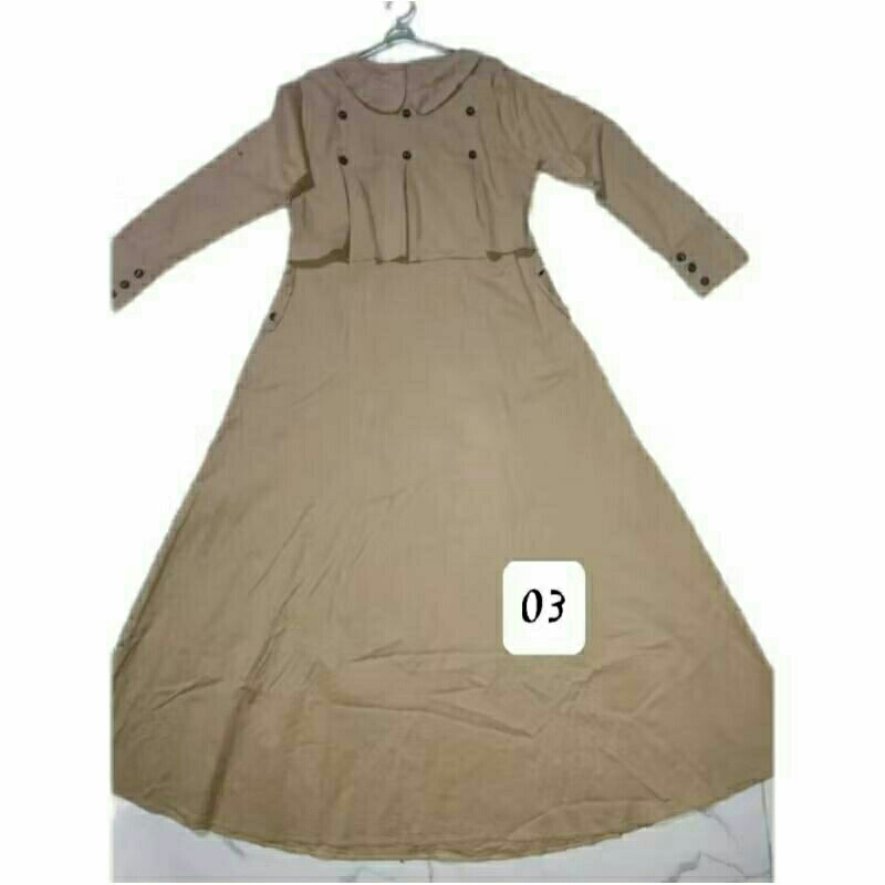 Gamis PL bahan Jersey rayon tebal LD 96