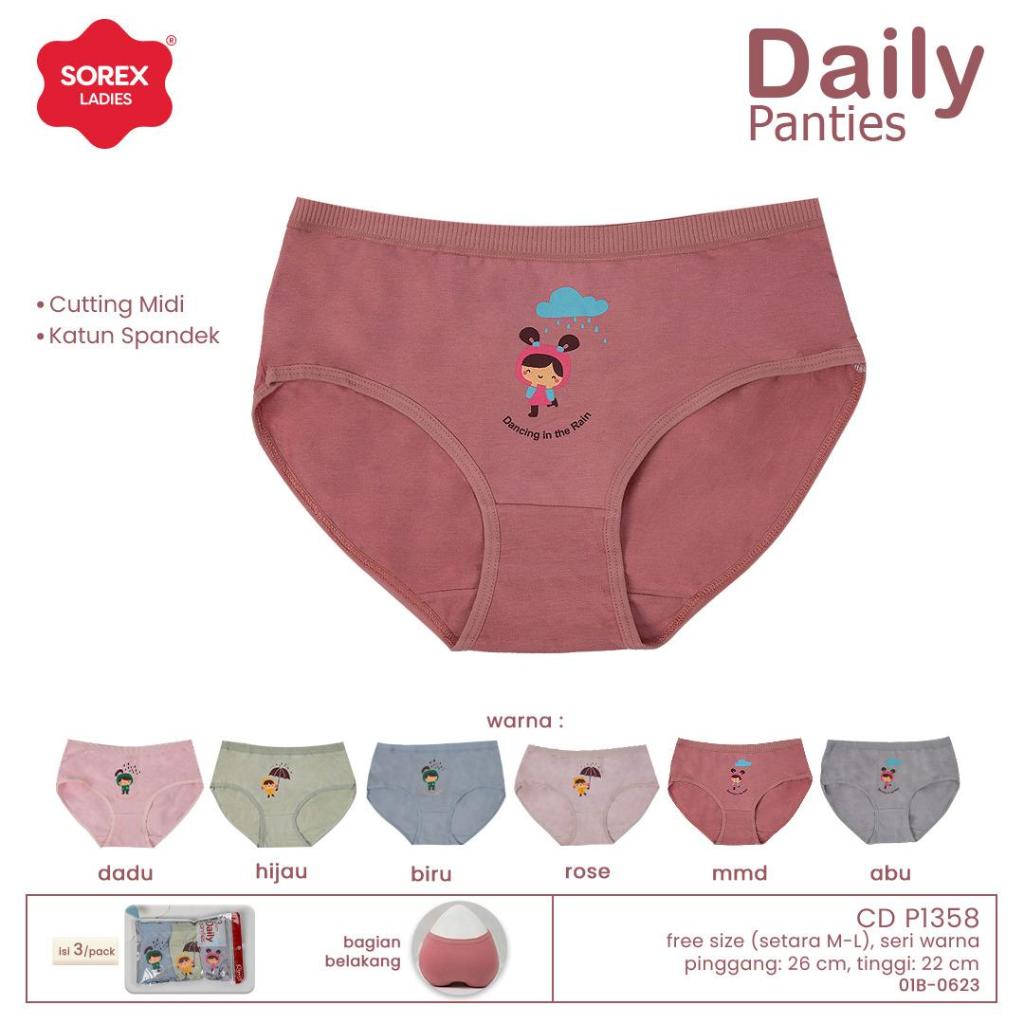 BYEOLSTORE_ID - CD CELANA DALAM SOREX ANAK DEWASA P1358 FREESIZE SETARA M-L BAHAN KATUN ADA MOTIF LU