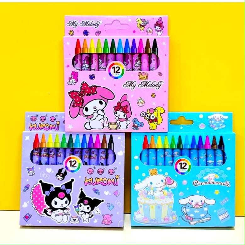 

Crayon mini 12 warna | krayon pensil warna anak 12 inch 1