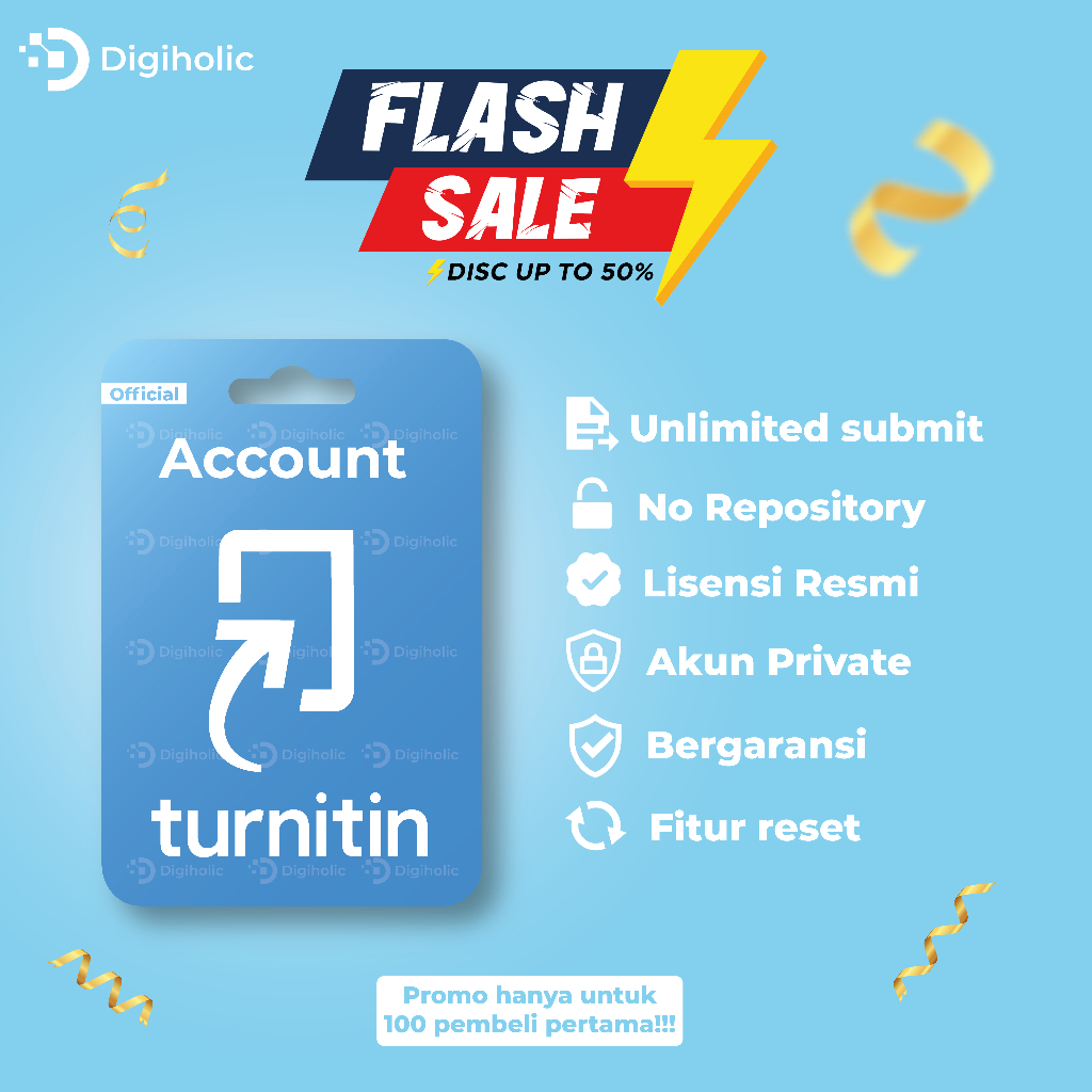 AKUN TURNITIN PRIBADI NO REPOSITORY LIFETIME UNLIMITED CEK PLAGIASI