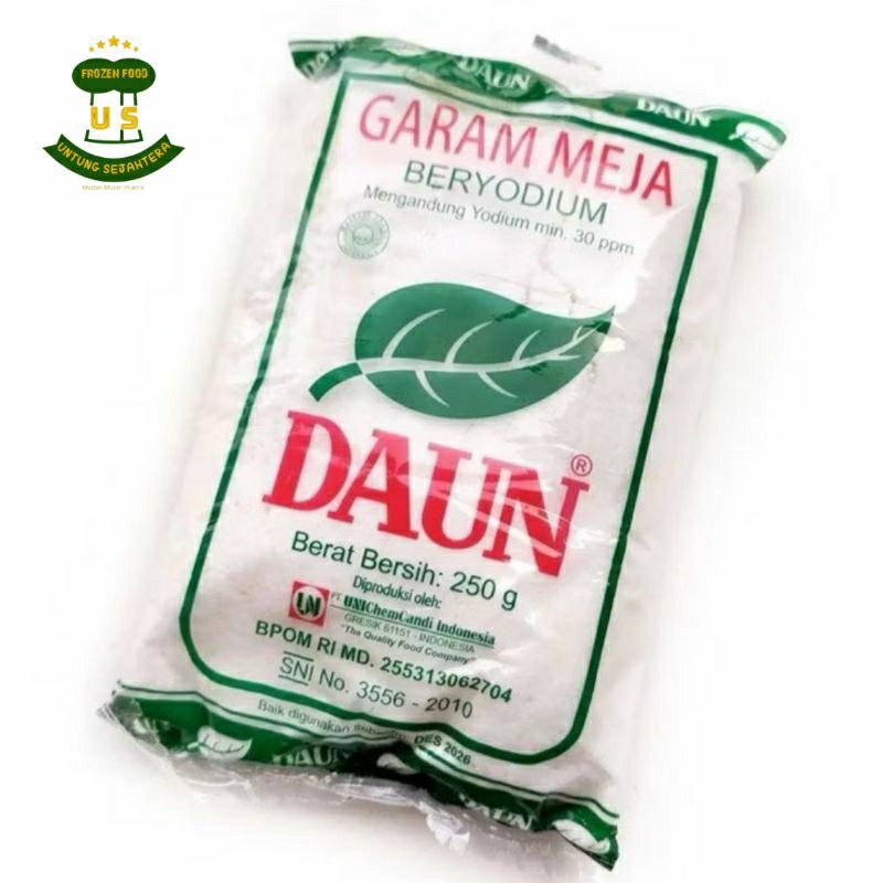 

Garam Halus Cap Daun Garam Meja 250gr Garam Daun 250gr Garam Beryodium Garem Halus