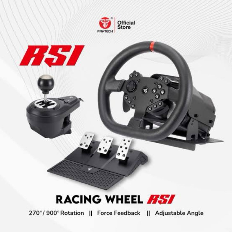 Fantech RS1 Racing Steering Wheel Simulator Ps4 Ps5 Pc Force Feedback