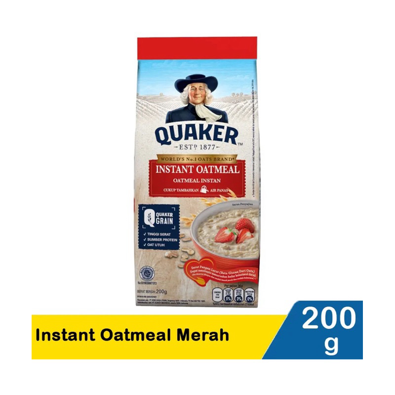 

Quaker Oatmeal Instan Merah 200 gr