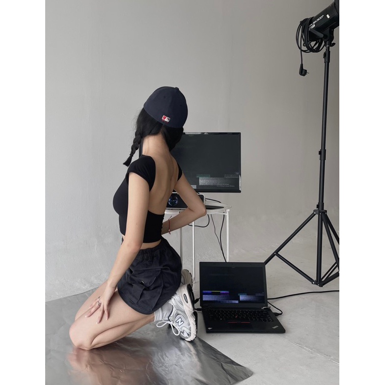 IRIS TOP  Backless Top  y2k outfit  atasan wanita  Wear Sarey KODE W5V2