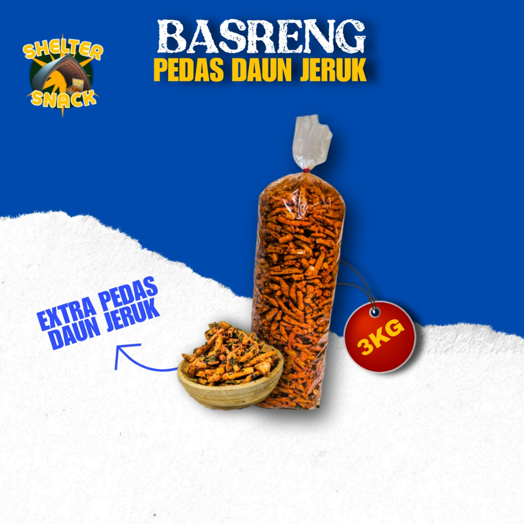 

BASRENG PEDAS DAUN JERUK ISI 3KG, BUMBU PREMIUM BERLIMPAH EXTRA PEDAS