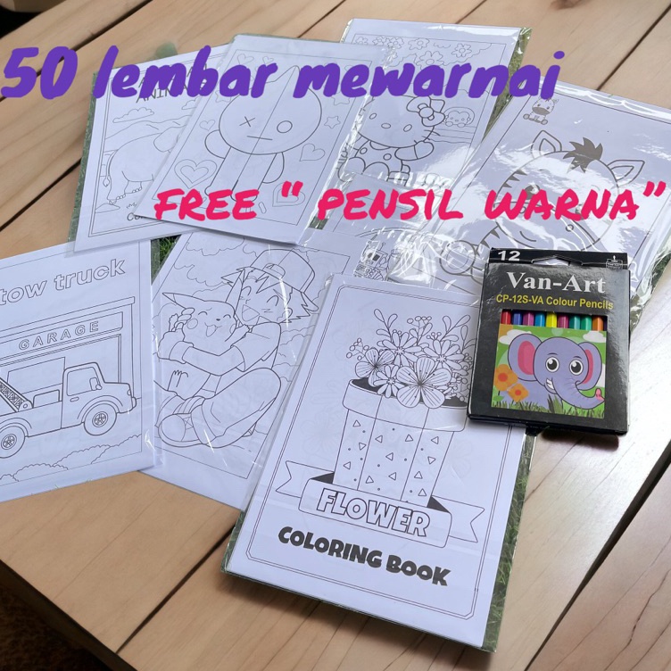 

Grosir Terbaik 5 lembar mewarnai free pensil warna