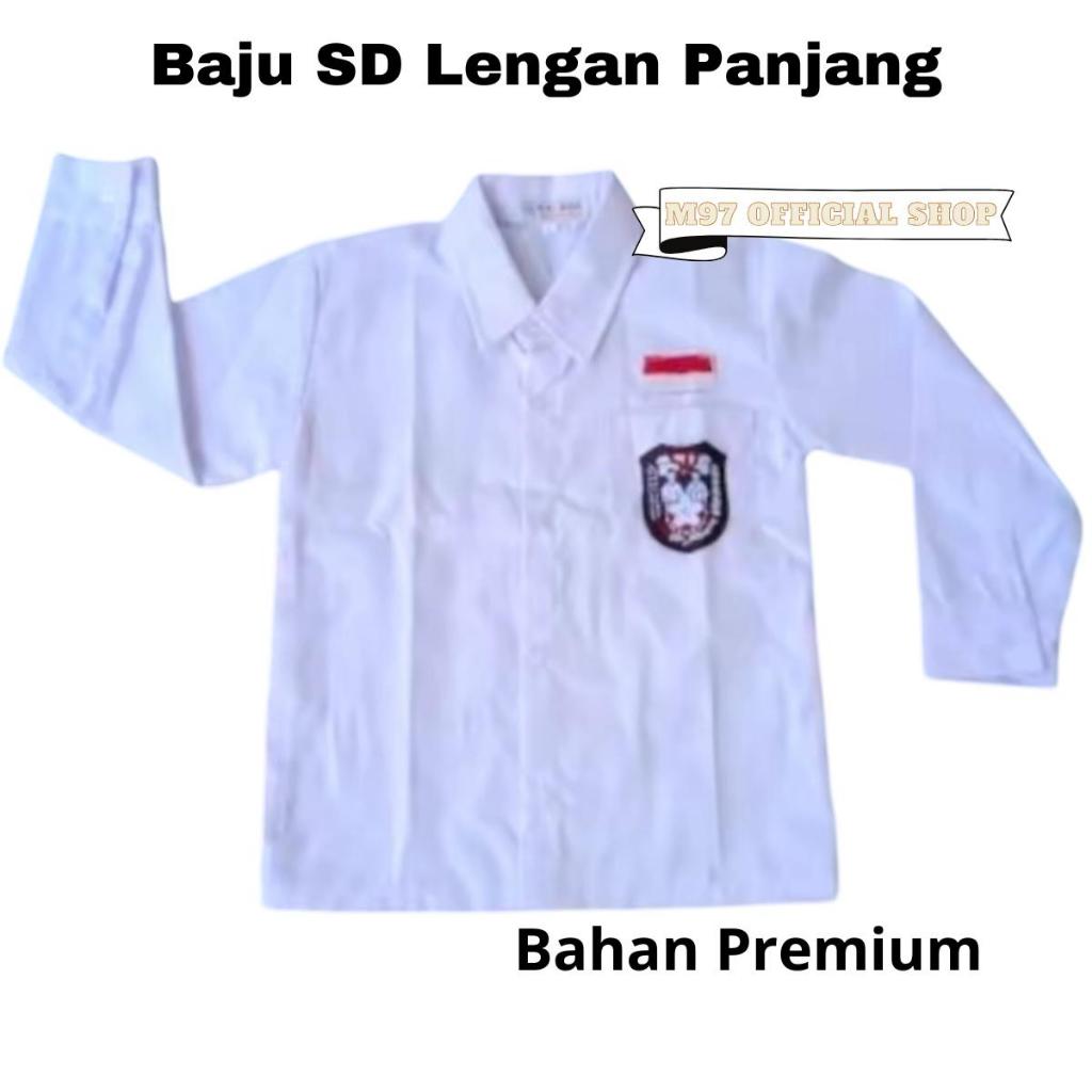 Baju Kemeja Seragam Sekolah SD Lengan PANJANG Putih Tebal Oxford - Baju Pakaian Hem Atasan Seragam S