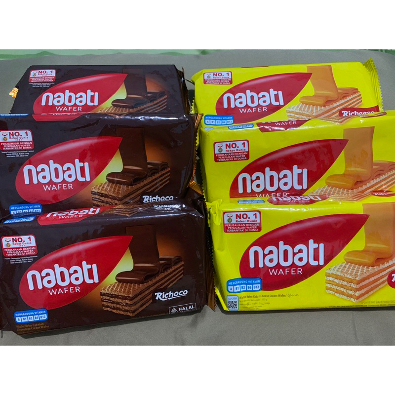 

Nabati Wafer Krim Cokelat & Keju 122g || Wafer murah || Camilan murah