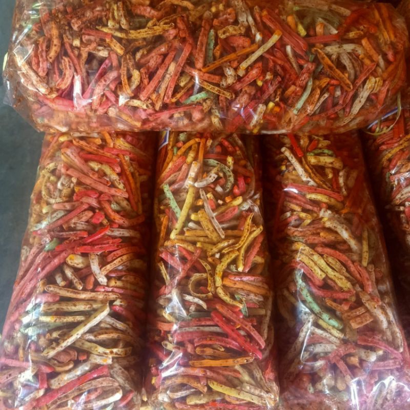 

kerupuk seblak beton pedas daun jeruk