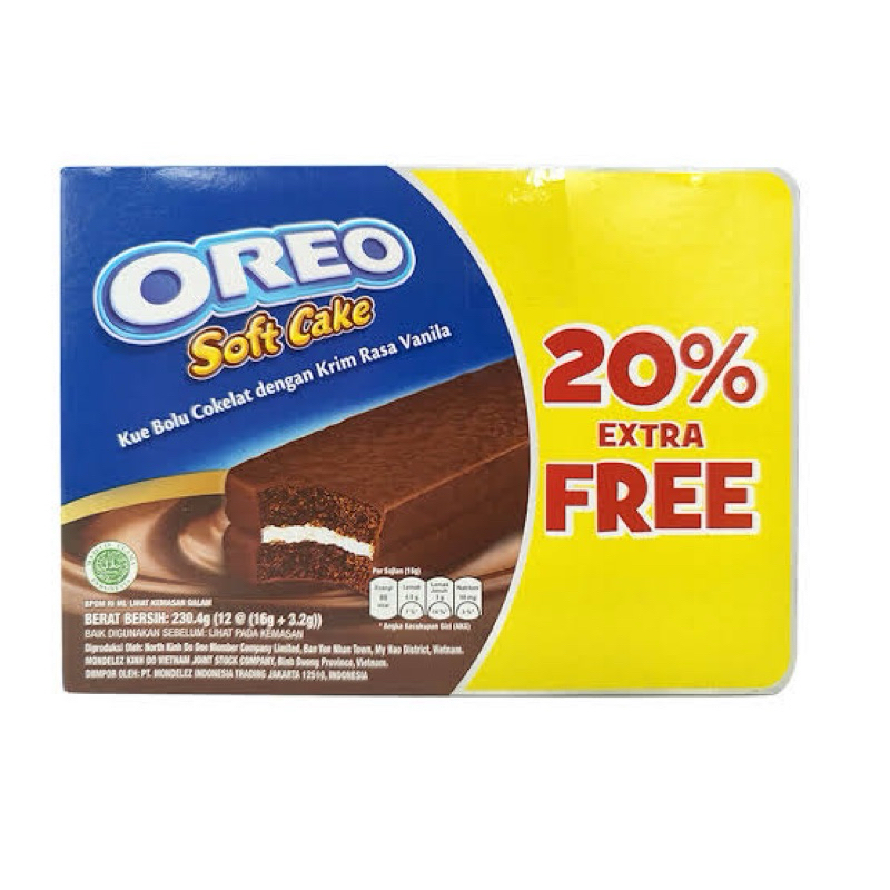 

Oreo soft cake cokelat (isi 12x16 gram) original agen grosir