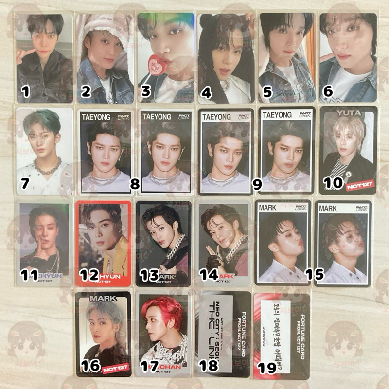 PHOTOCARD TAEYONG YUTA DOYOUNG JAEHYUN MARK HAECHAN SELCA KONSEP TRADING CARD 2BADDIES STREET THE GR
