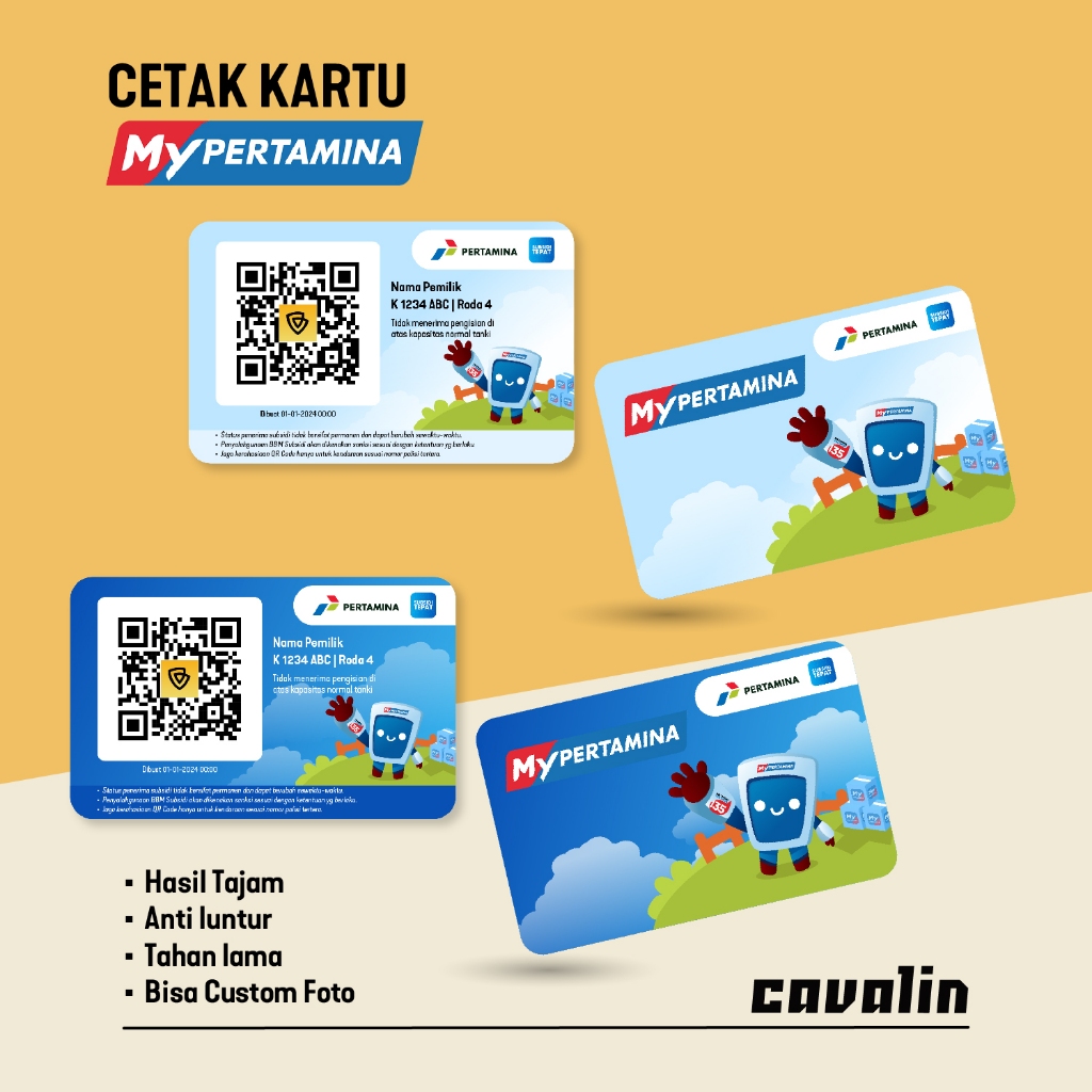 

Photocard Kartu QR MyPertamina - 2 Sisi