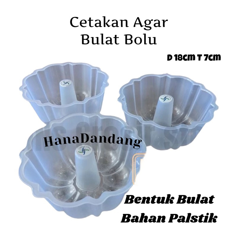 HanaDandang Cetakan jelly puding bulet 16 cm plastik KH serbaguna
