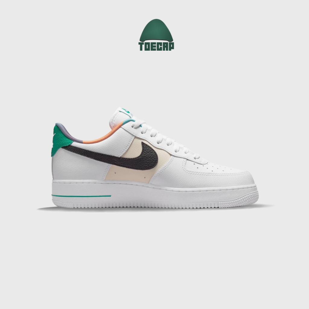 Sepatu Air Force 1 Low Embedded White Green Black
