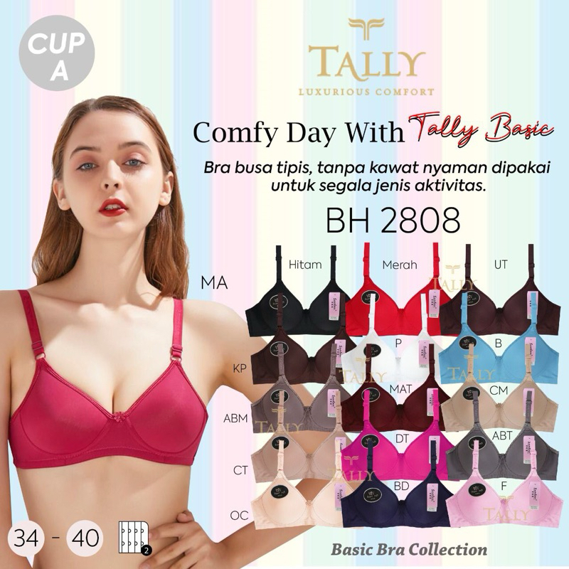 Scalen 2808 by Tally Bra tanpa kawat busa tipis