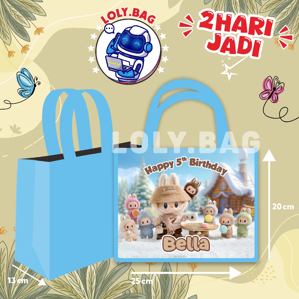 

Tas Ultah / Tas Ulang Tahun / Goodie Bag Custom / Tas Bingkisan tema Labubu
