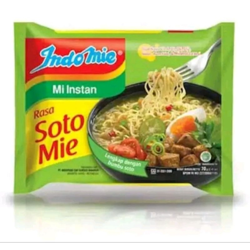 

Indomie soto/ayam bawang/goreng