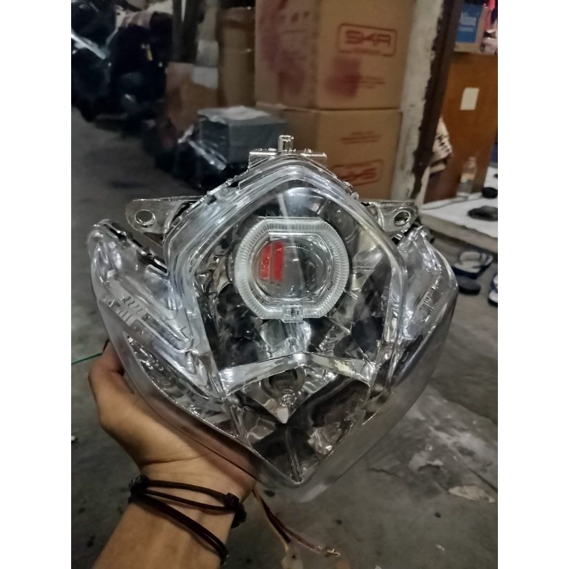 Headlamp Reflektor Batok Kepala Lampu Depan Satria Fu Barong Tanpa Frame Custom Biled Ala Ala 2.5 In
