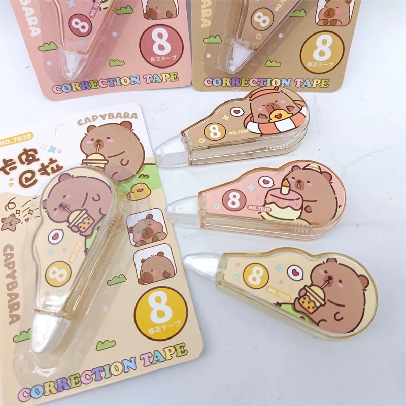 

1 Pc Correction Tape Kertas Motif Kartun My Melody kuromi Pom Pom Stationery capybara