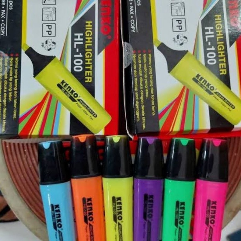 

ART X4D9 BOX ISI 1 HIGHLIGHTER KENKO HL1 TEXTLINER PENANDA