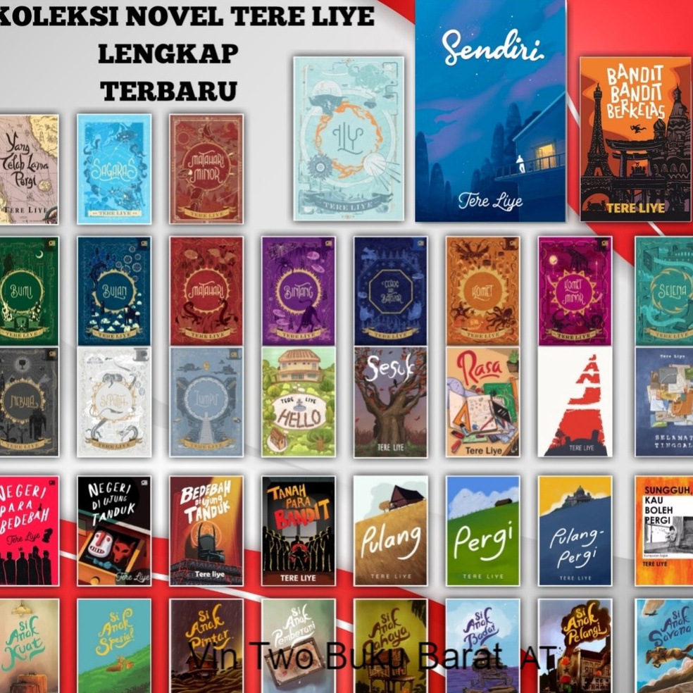 ART J5G9 Bebas Pilih Buku Novel Tere Liye Series Paket Serial Bumi ILY Sendiri Tanah Para Bandit Ban