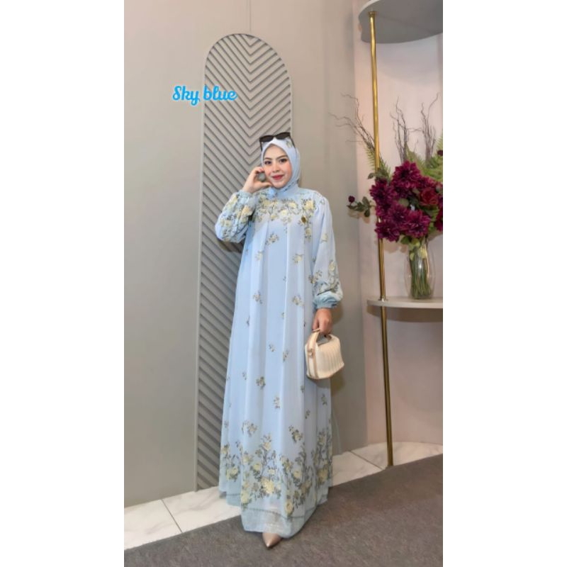 DELIZA GAMIS SET HIJAB SEGIEMPAT/ ELVI GAMIS SET SYAR'I ORI AKU KARISSA