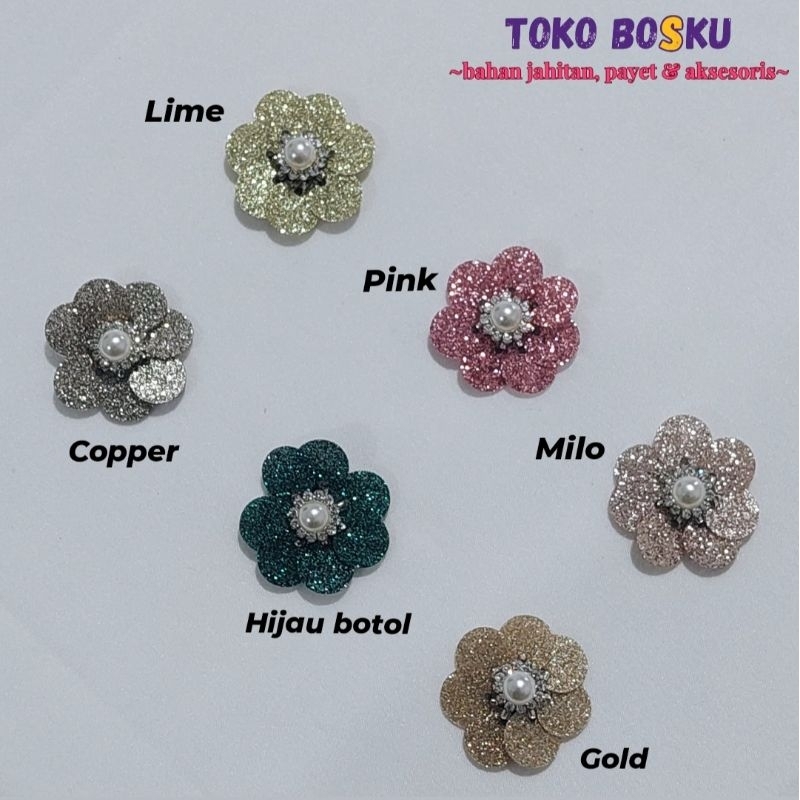 PAYET RANGKAI SEQUIN GLITTER 3D | PAYET BUNGA 3D | PAYET CUSTOM