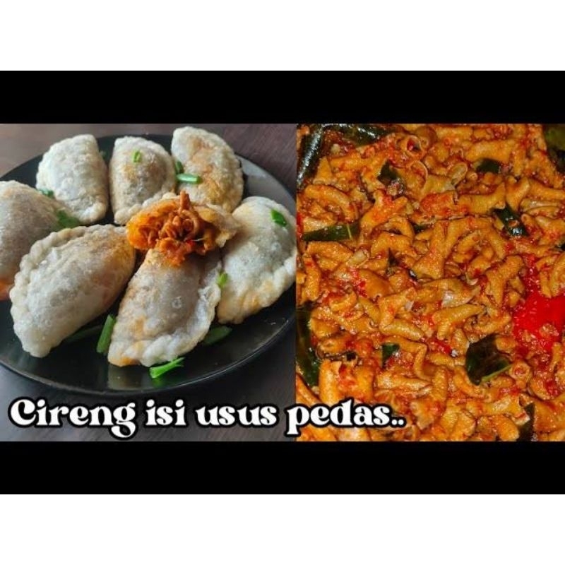 

cireng gendot isi usus pedas daun jeruk