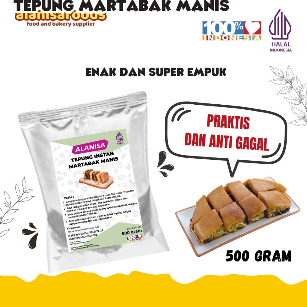 

PROMO!! 500gr TEPUNG MARTABAK MANIS