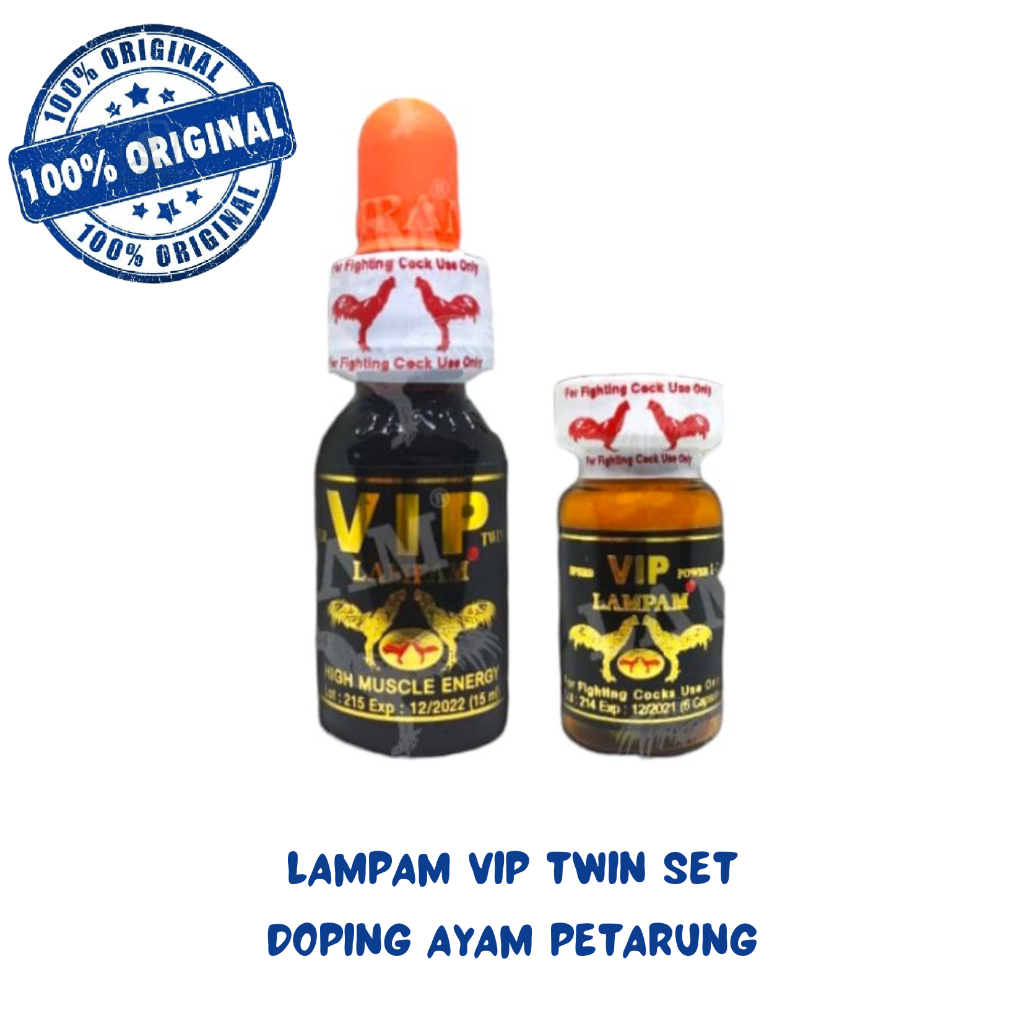 LAMPAM VIP TWIN SET - DOPING AYAM PETARUNG ORI IMPORT