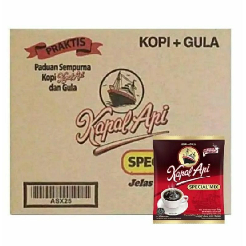 

Paket 2 Dus Kapal Api Special Mix Kopi Bubuk 24 g [10 Sachet/ 1 Renceng]