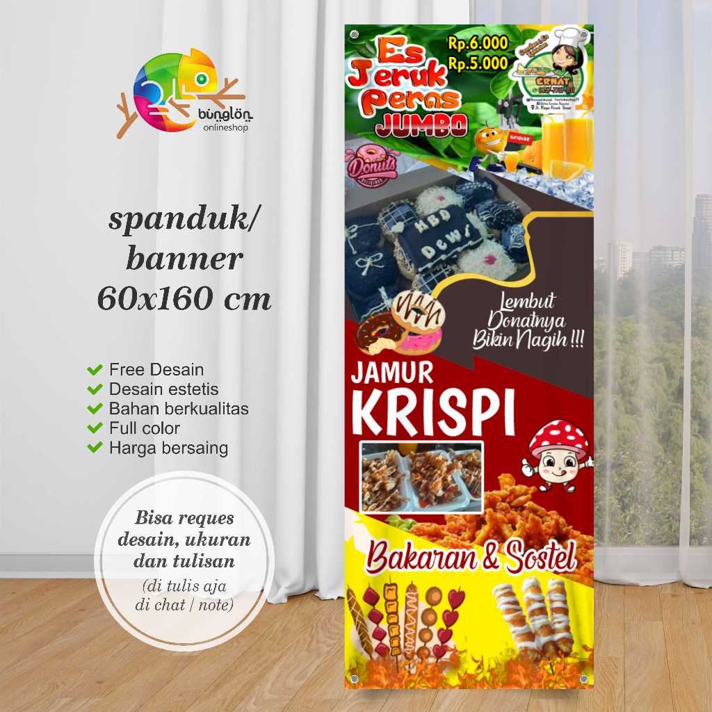 Cetak Spanduk Banner Aneka Es Segar Dan Aneka Jajanan