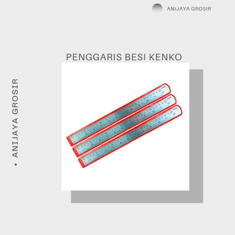

PENGGGARIS BESI/PENGUKUR BESI MEREK KENKO 15CM Alat Penggaris