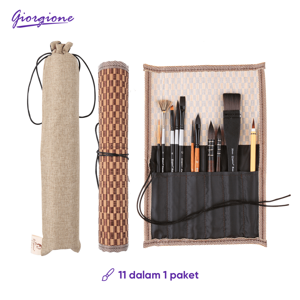 

Giorgione Paint Brush Set Bulu Hewan 11pcs/set G-777