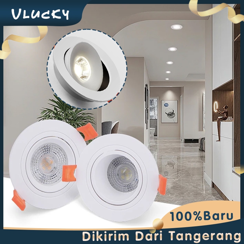Lampu Downlight Panel 5W Kuning Minimalis Kecil Downlight LED