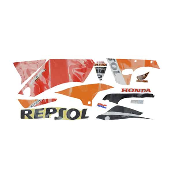 HGP  871X0-K45-N20ZAL Sticker Body Set Kiri Orange Red – Honda CBR 150R K45