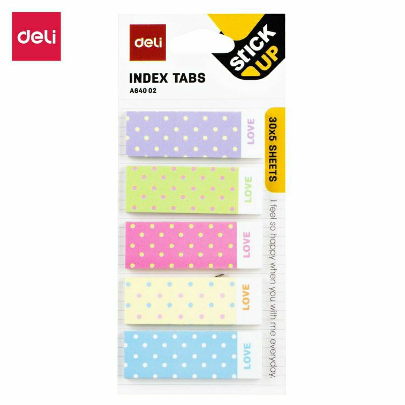 

Deli Memo Tempel - Paper Index Tabs Sekolah 5x30 sheets EA64002