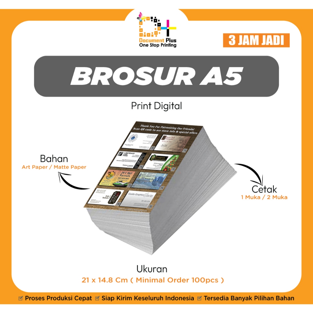 

Print | Cetak Brosur A5 Murah 1sisi / 2 sisi Custom