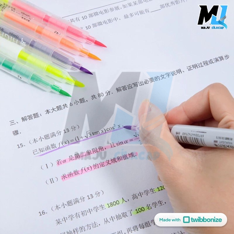 

11L Stabilo 2 Sisi (1 Pack Isi 6pcs) Highlighter Colorful / Perlengkapan Alat Tulis Kantor Sekolah Anak Spidol Panjang Multicolor Untuk Mewarnai Penanda Kalimat Penting ATK Set Pulpen Warna Coloring