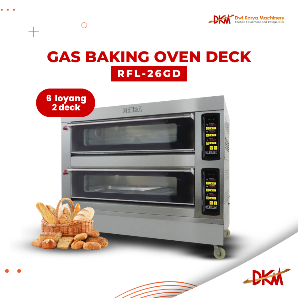 GAS OVEN DECK RFL-26GD / OVEN GETRA 2 DECK 6 TRAY RFL 26GD