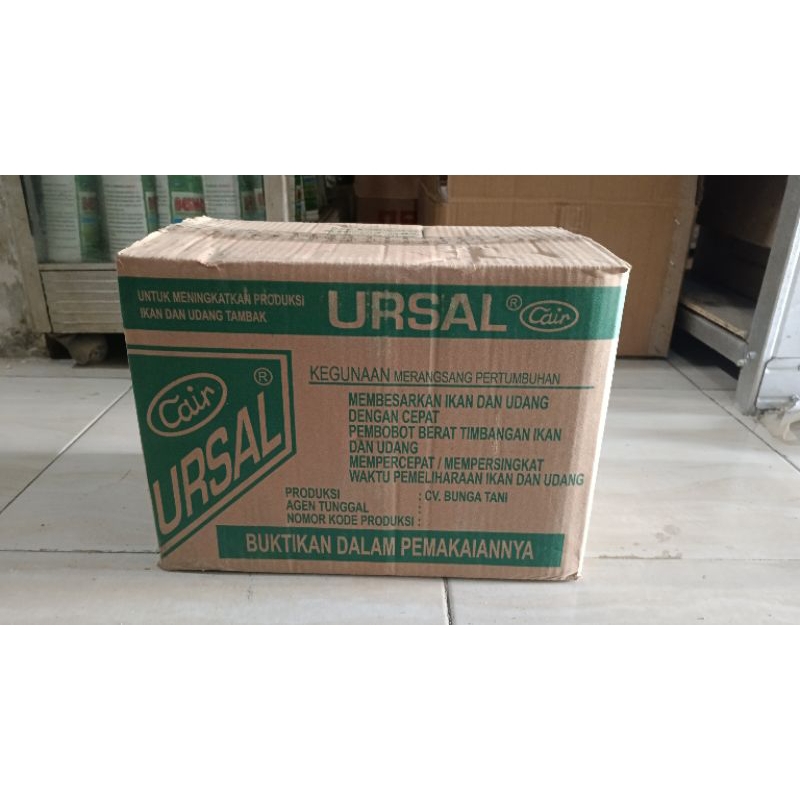 URSAL cair untuk penambah nafsu makan dan probiotik udang dan ikan 1 box isi 10 pcs kemasan 1 L