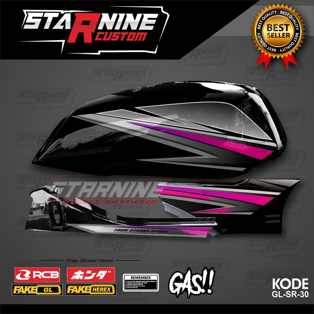 striping gl variasi striping gl minimalis stiker gl pro max kode GL-SR-30