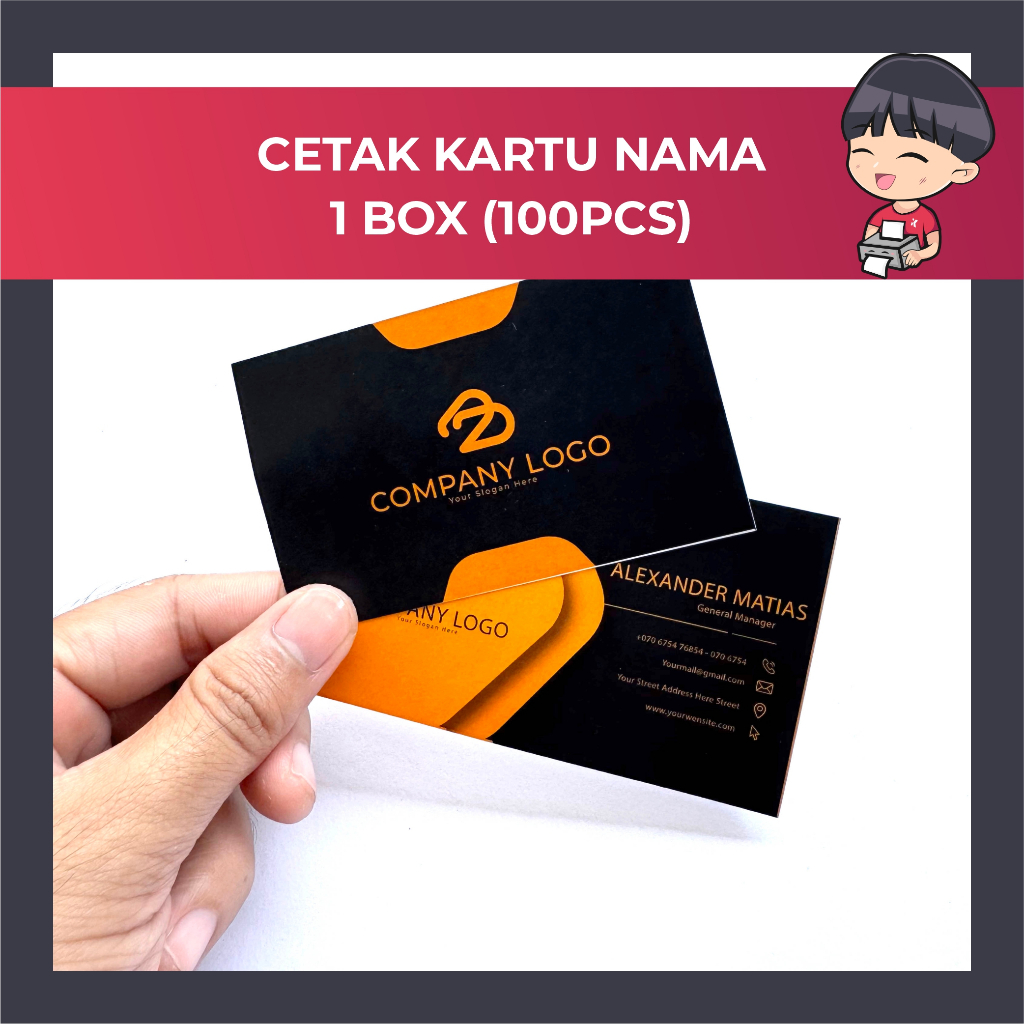 

Kartu nama FREE BOX 1sisi/2sisi