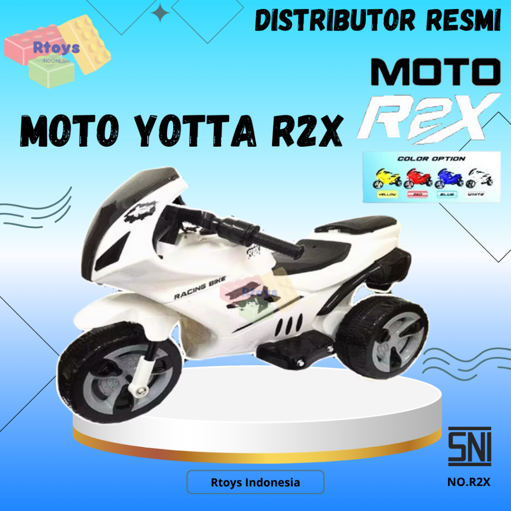 MAINAN ANAK RIDE ON MOTOR MOTORAN RODA 3 MOTOR AKI ACCU R2X YOTTA