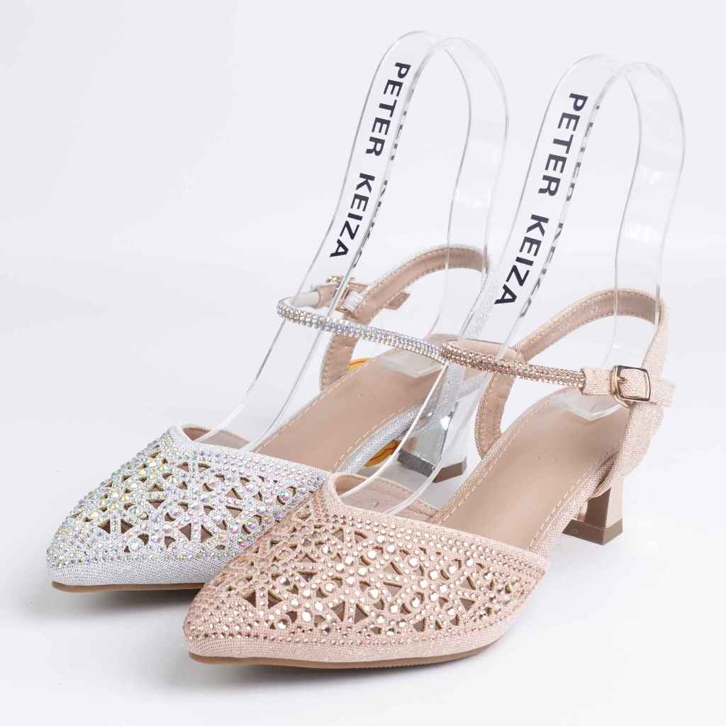 Peter Keiza Sepatu Pesta Kondangan Wanita Tali Belakang Heels Wisuda Cewek Elegan Hak 5 cm LR 05-10 