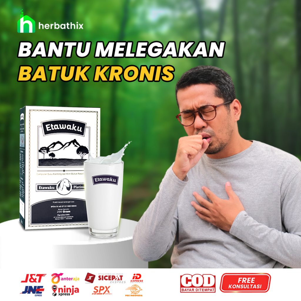 

Obat Batuk Kronis ETAWAKU Susu Kambing Etawa Jamu Herbal Alami Natural 1 Box